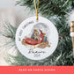 Bear on Santa Sleigh Christmas Ornament
