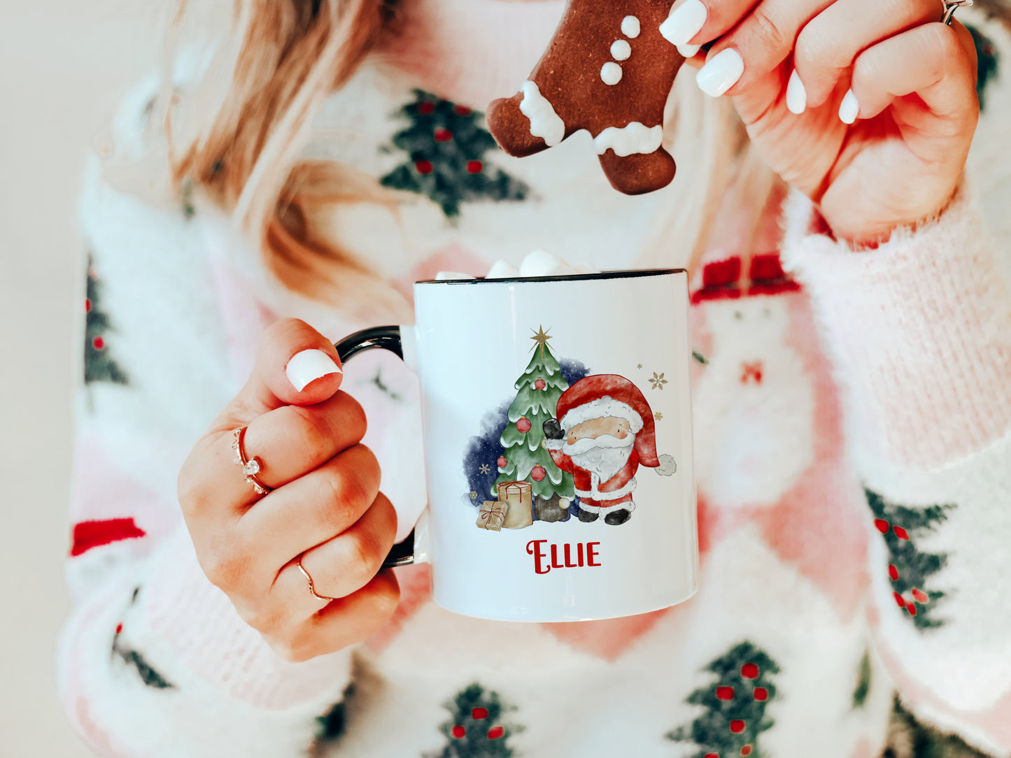 Santa and Christmas Tree Mug