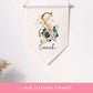 Gold & Floral Initial Pennant
