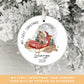 Bear on Santa Sleigh Christmas Ornament