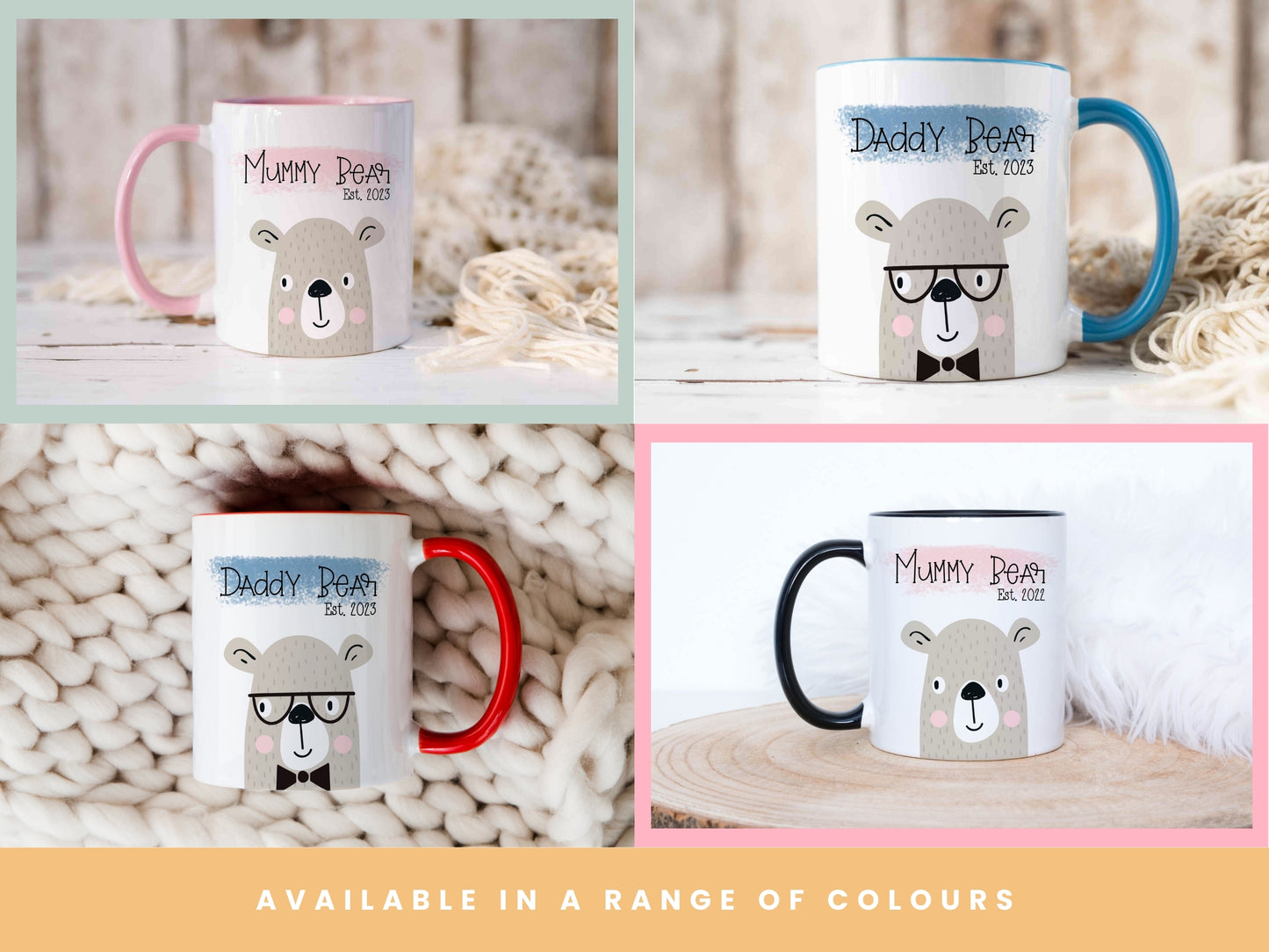 Mummy & Daddy Bear Mug Set