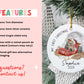 Bear on Santa Sleigh Christmas Ornament