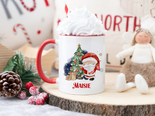 Santa and Christmas Tree Mug
