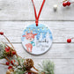 Blue Reindeer First Christmas Ornament