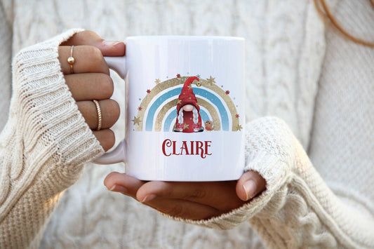 Christmas Gonk Rainbow Mug