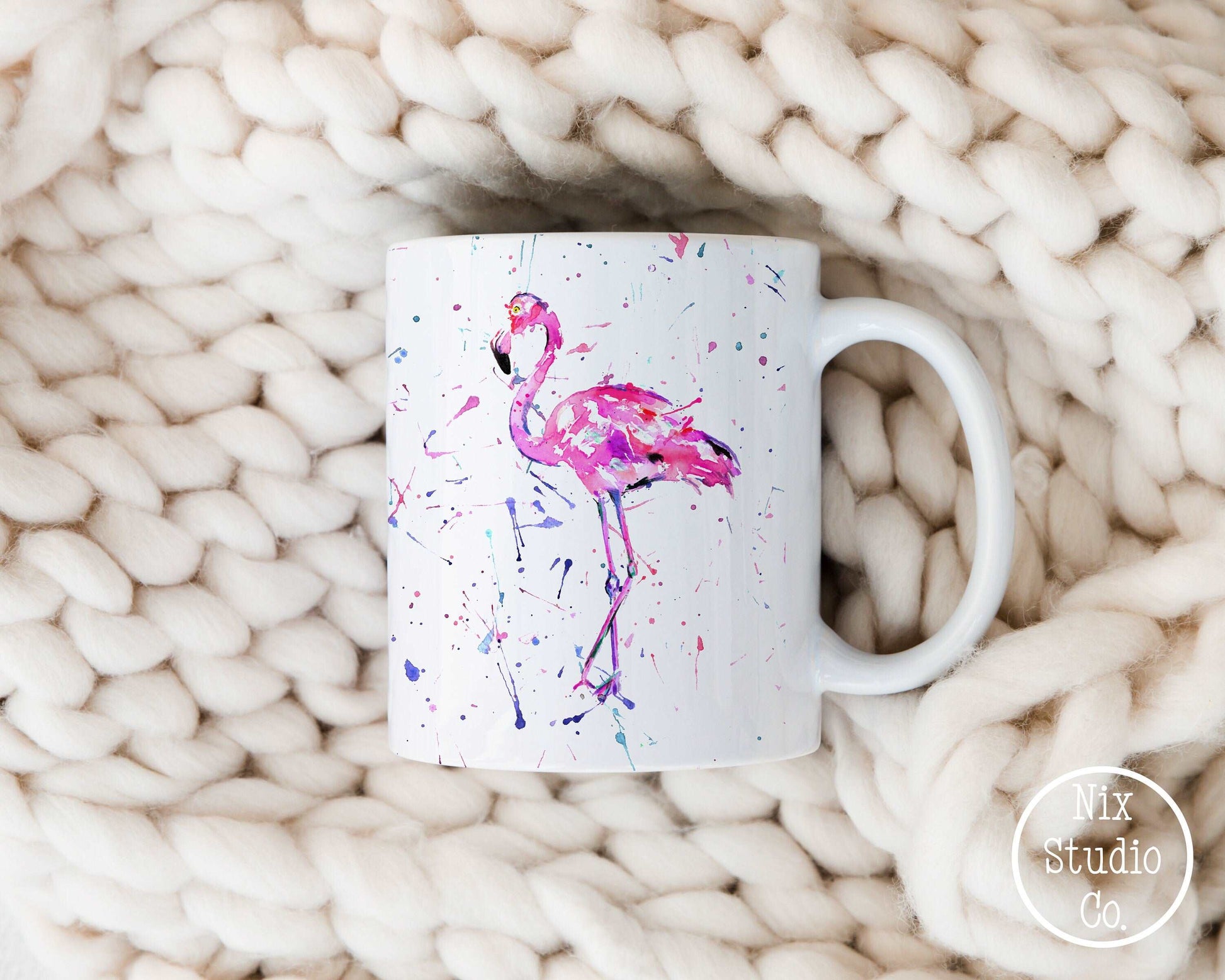 Flamingo Print Mug