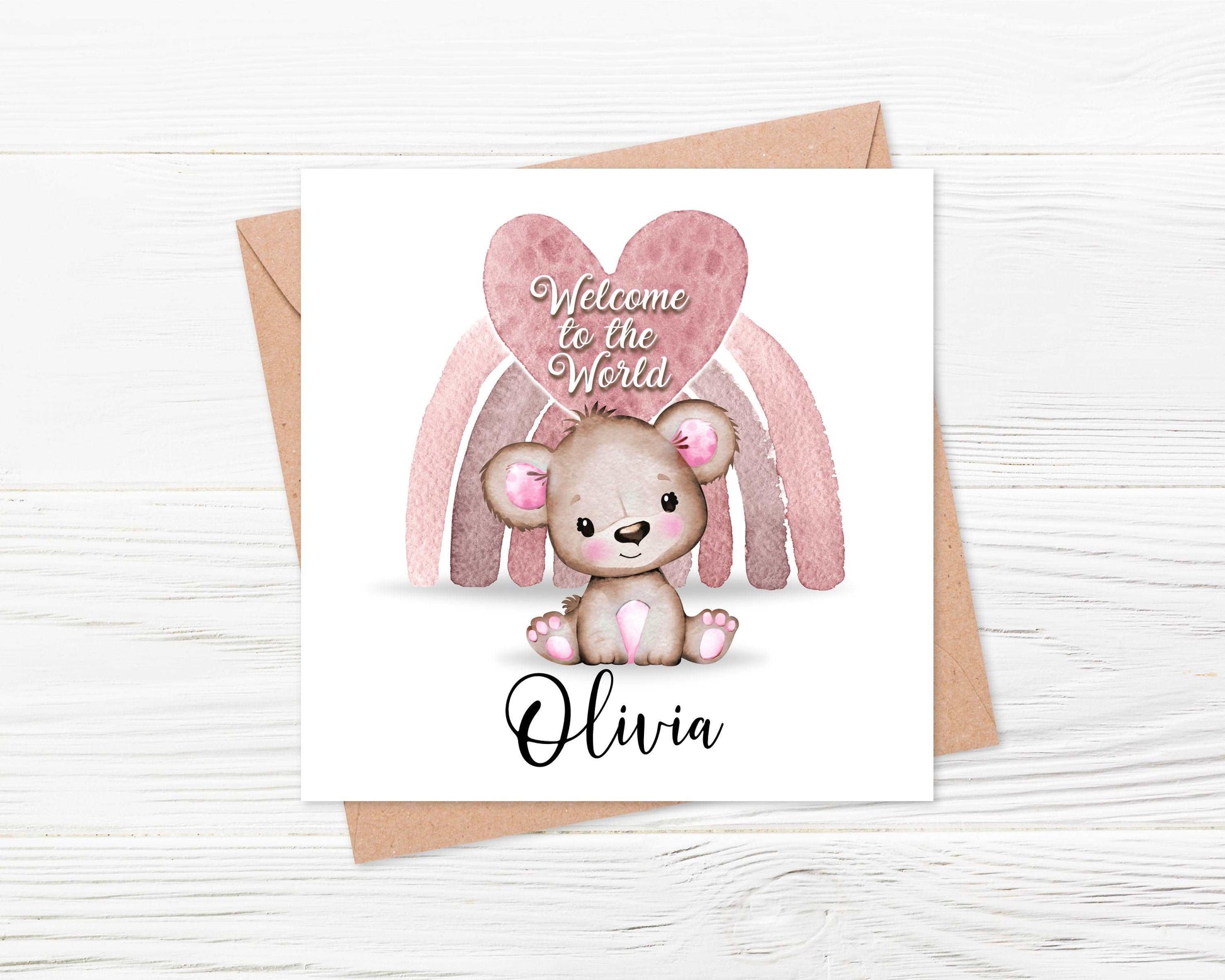 Pink Welcome to the World Card
