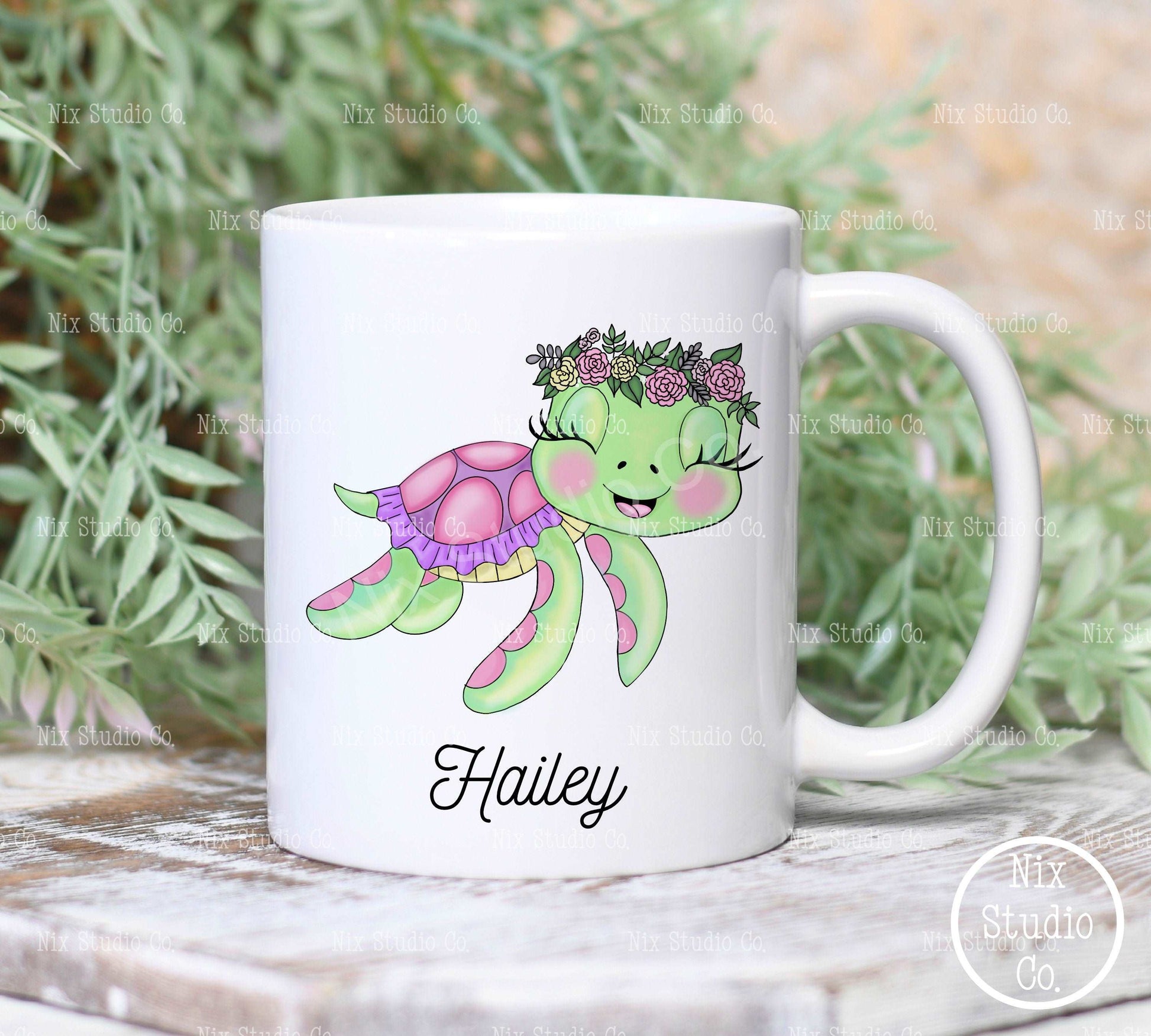 Personalised turtle mug
