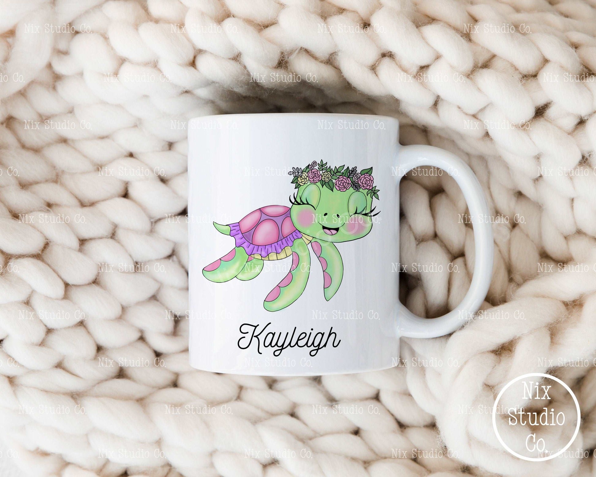 Personalised turtle mug