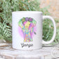 Personalised elephant print mug