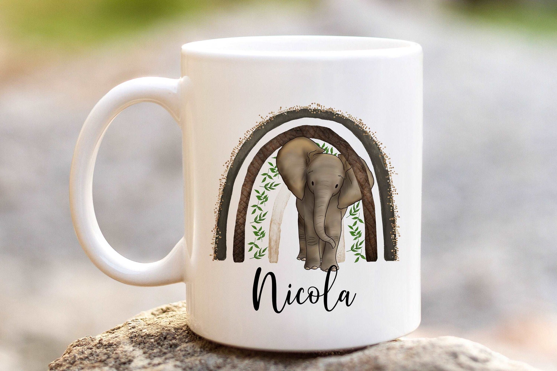 elephant coffee mug