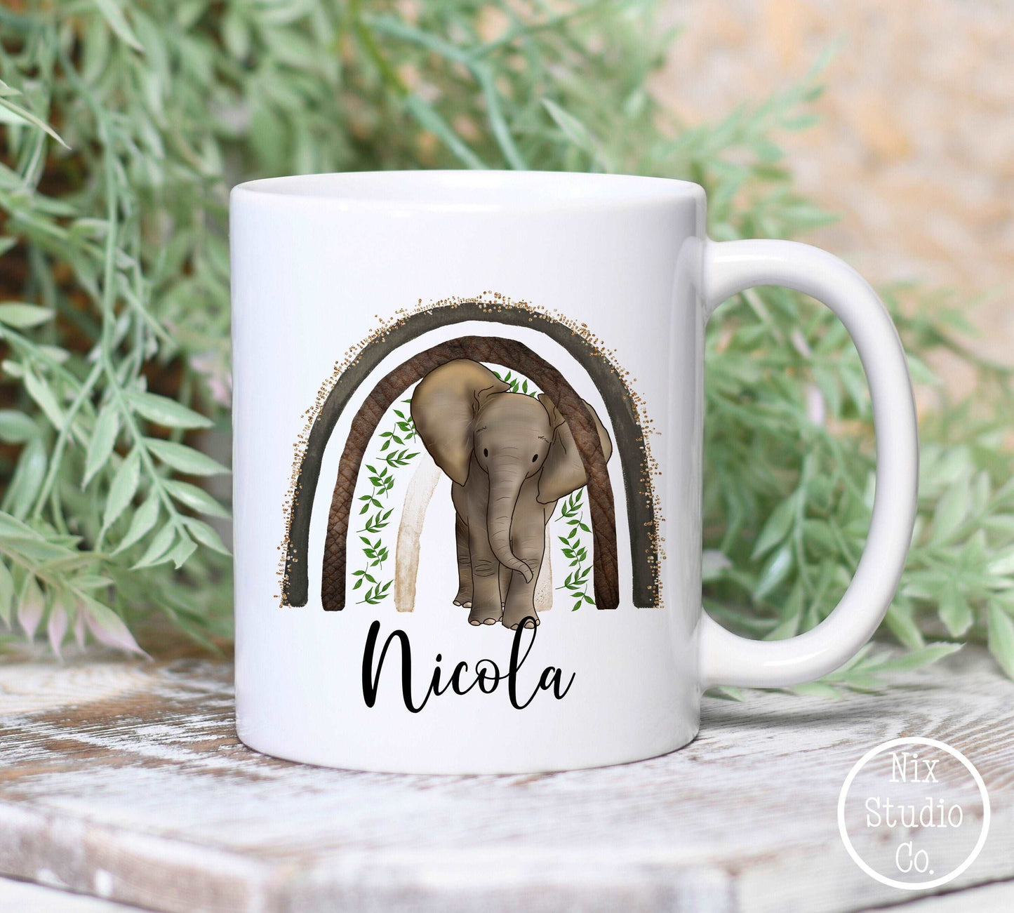 elephant coffee mug