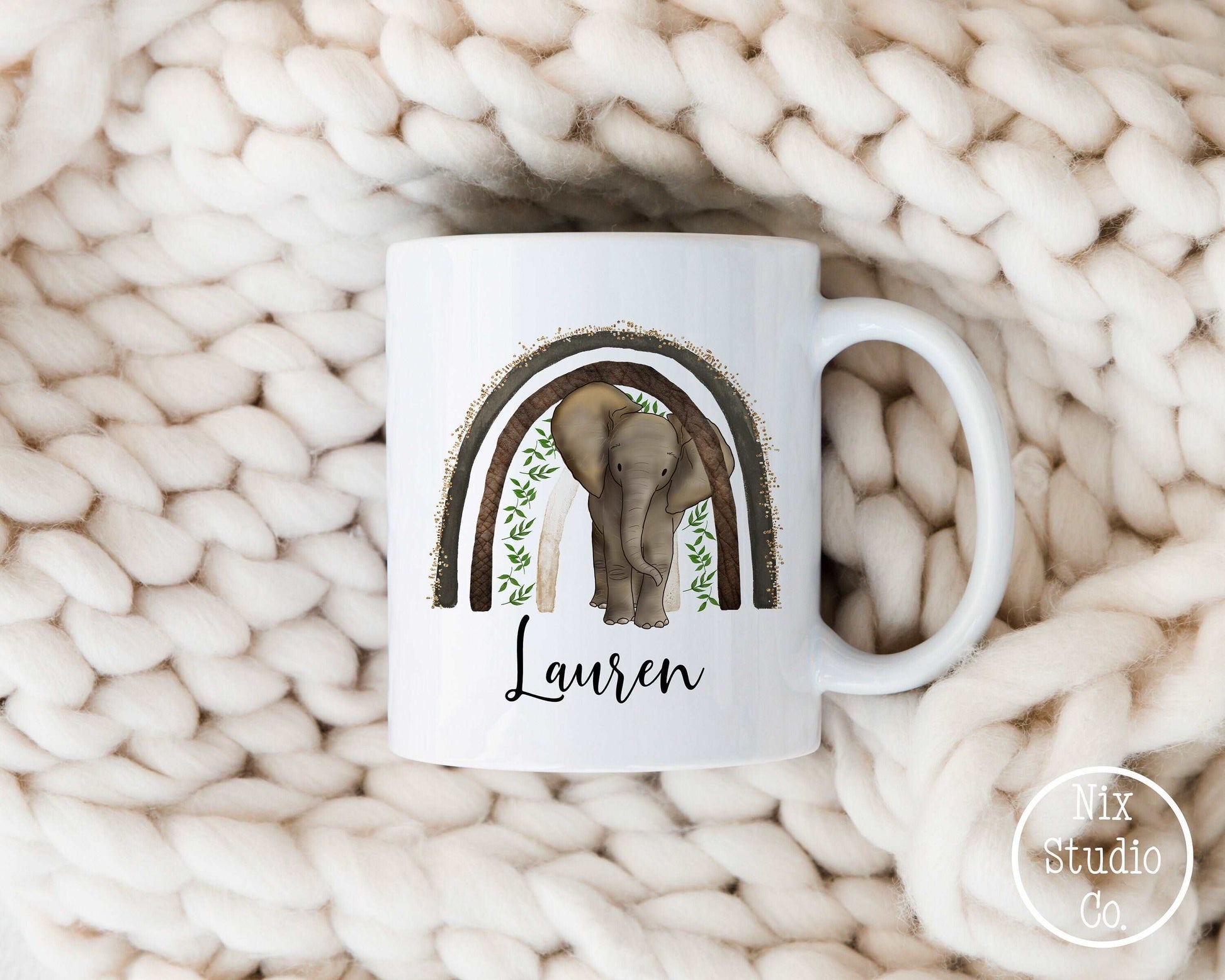 elephant coffee mug