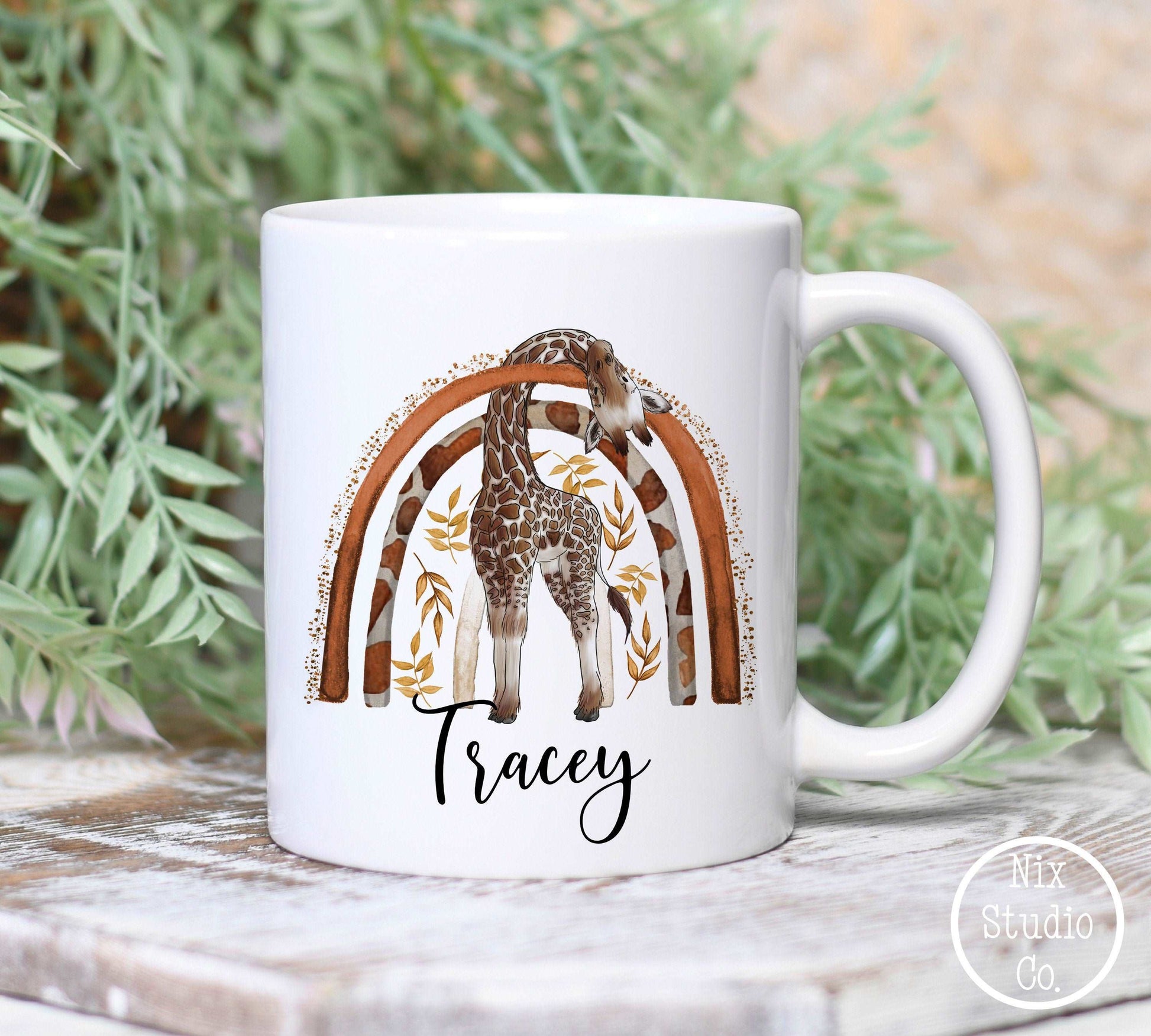 Giraffe Rainbow Mug