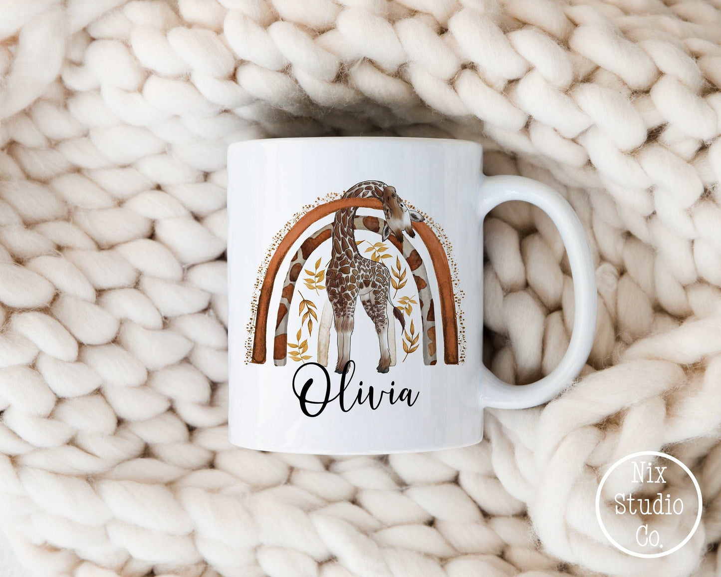 Giraffe Rainbow Mug
