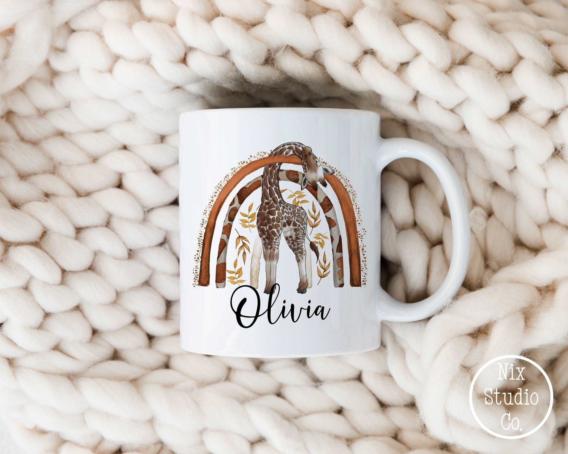 Giraffe Rainbow Mug