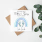 First Father's Day Blue Footprint Card
