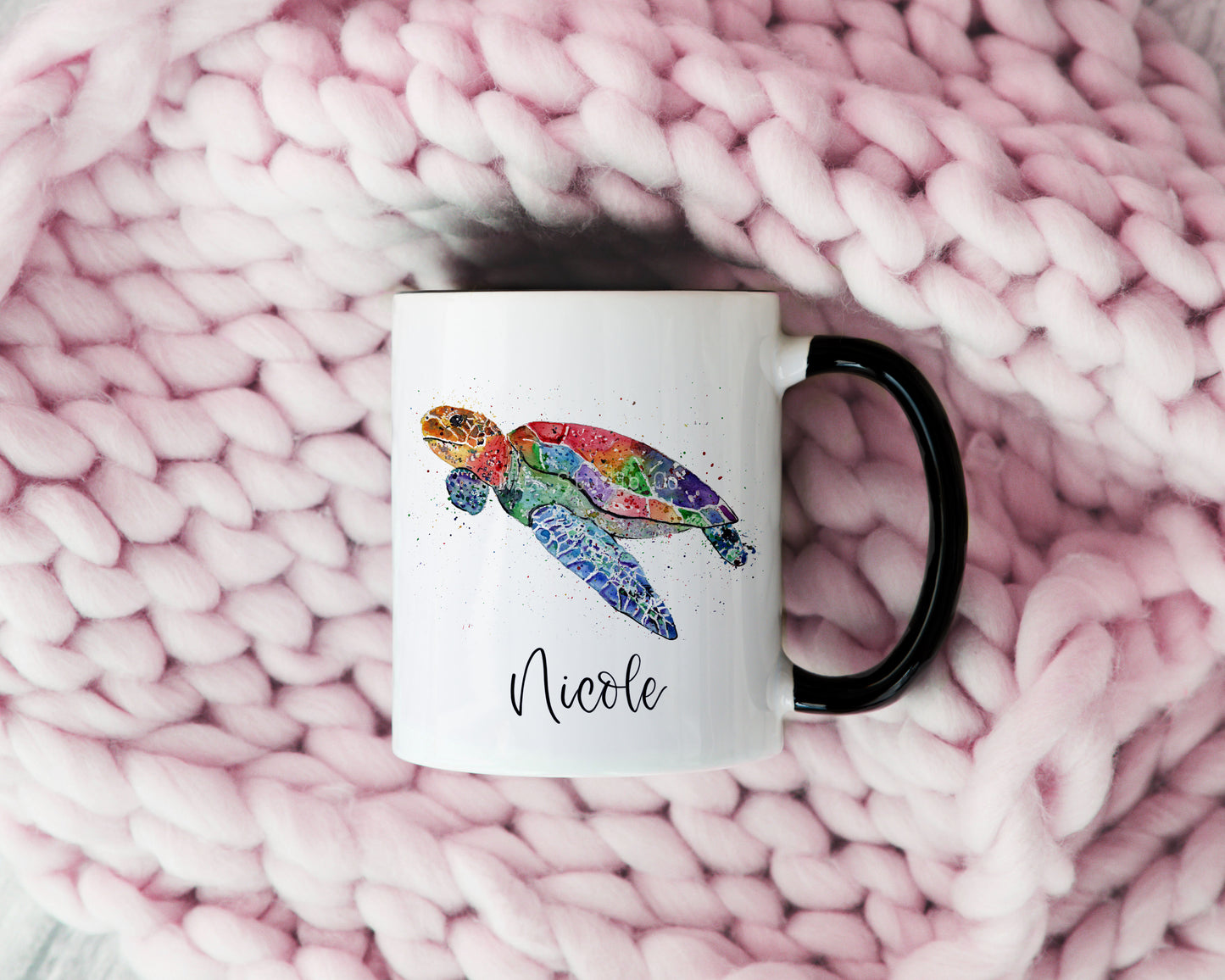 Watercolour Turtle Mug