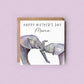 mum and baby elephant mothers day card