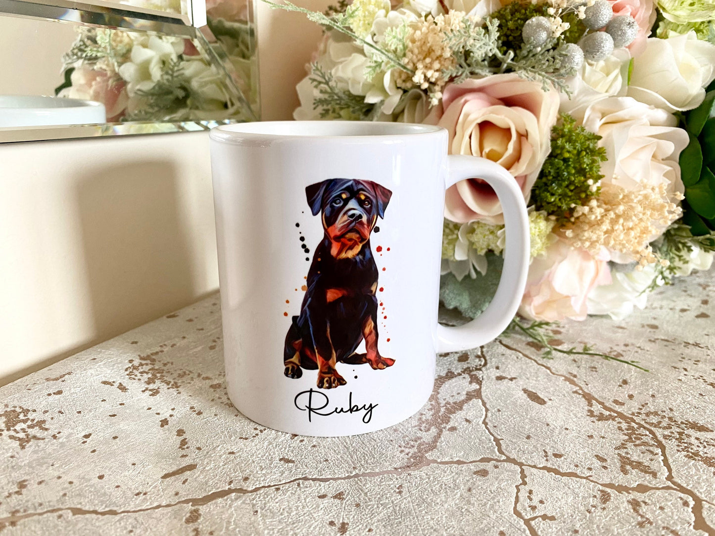 Rottweiler Print Mug
