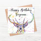 Stag Birthday Card