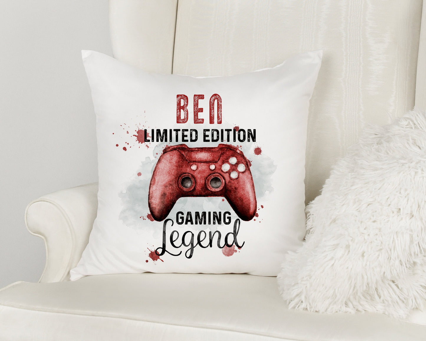 Red Gamer Controller Cushion