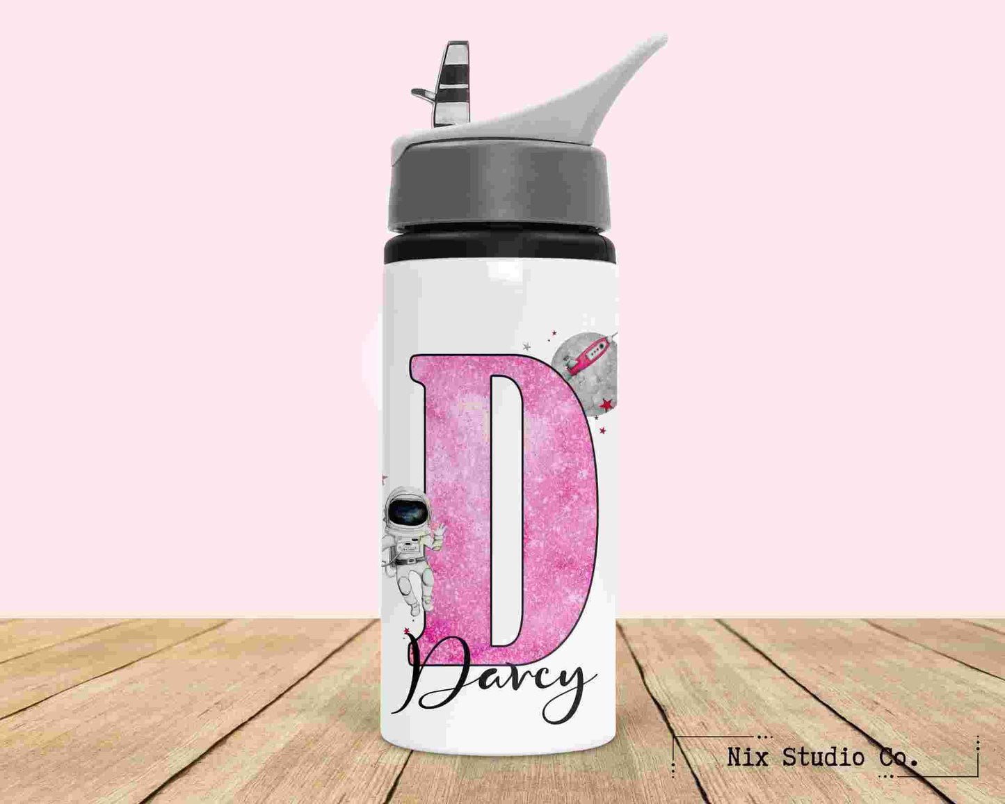 Pink Space Water Bottle