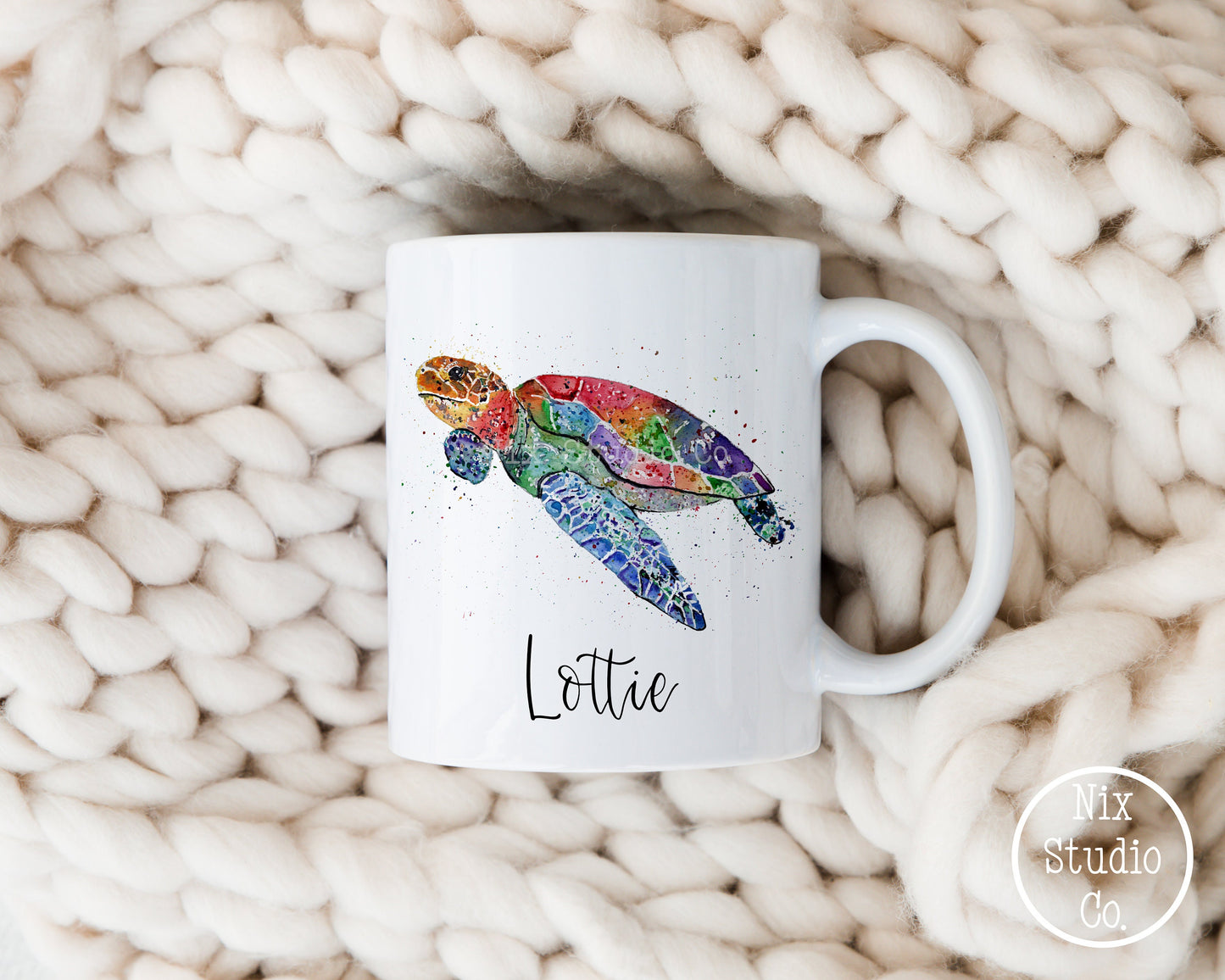 Watercolour Turtle Mug