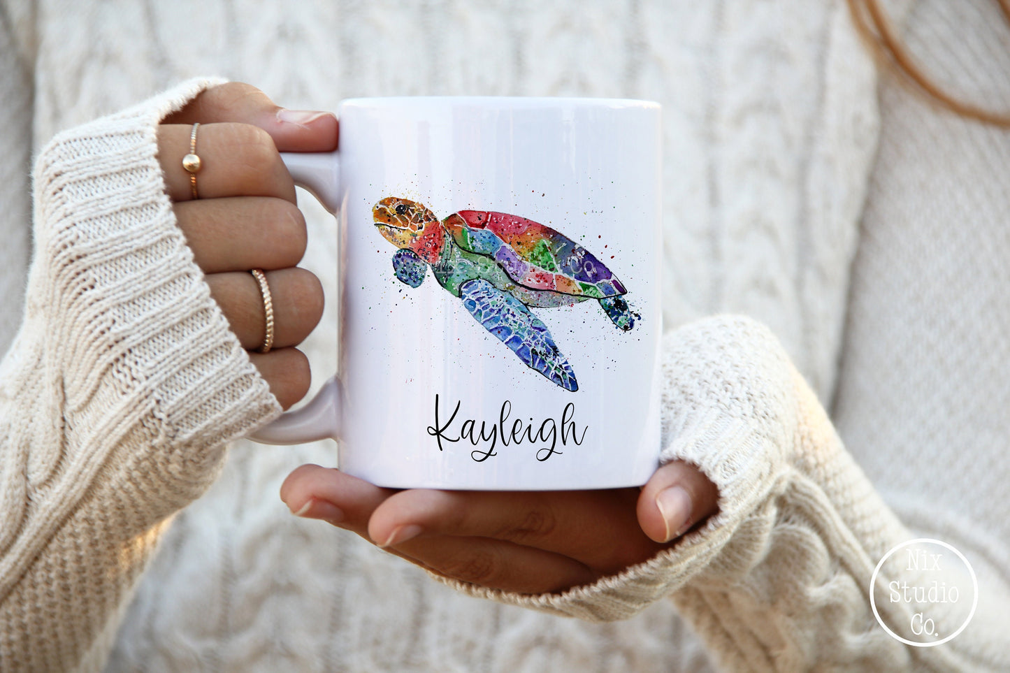 Watercolour Turtle Mug
