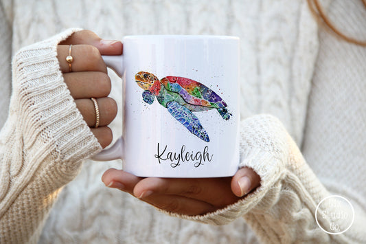 Watercolour Turtle Mug