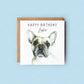 personalised french bulldog birthday card